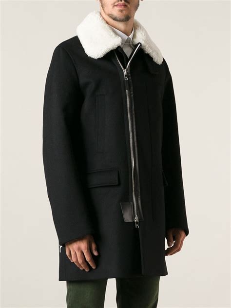 dior homme leather collar|Dior coats for men.